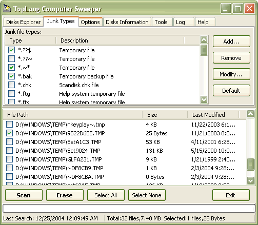 TopLang Computer Sweeper screenshot