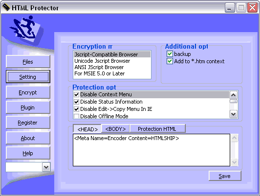 HTML Protector screenshot