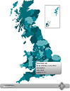 Interactive UK Flash Map screenshot