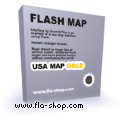 Interactive Flash Map US States Gold screenshot