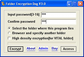 Folder Encryption Dog screenshot