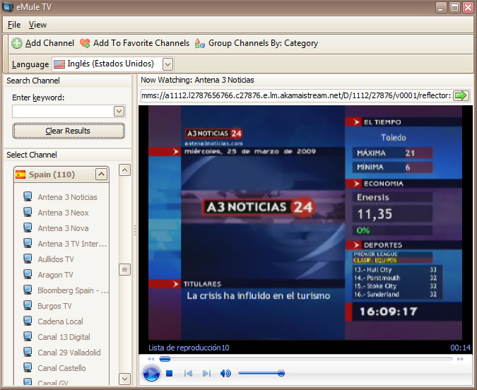 Emule Tv screenshot